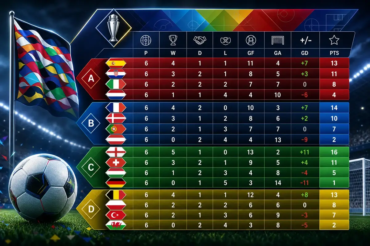 Nations League-tabeller som gör dig nyfiken på kvällens matcher illustration